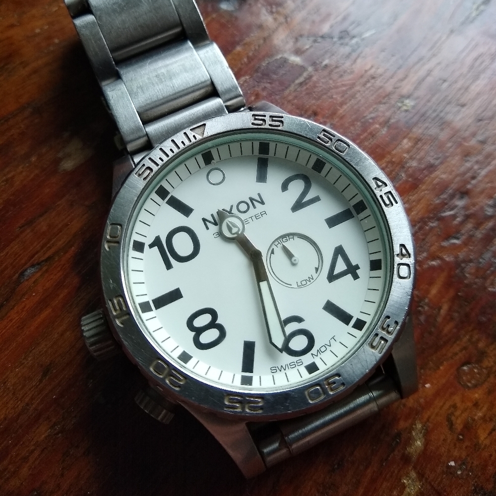 Nixon 51-30 Tide, White / Stainless